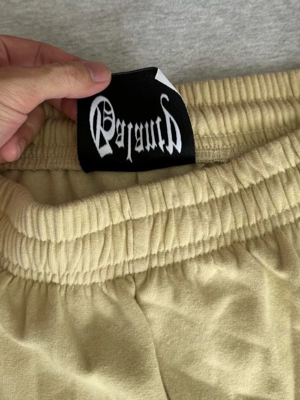 Galanty Logo Essential Graphics Cream Sweatpants
